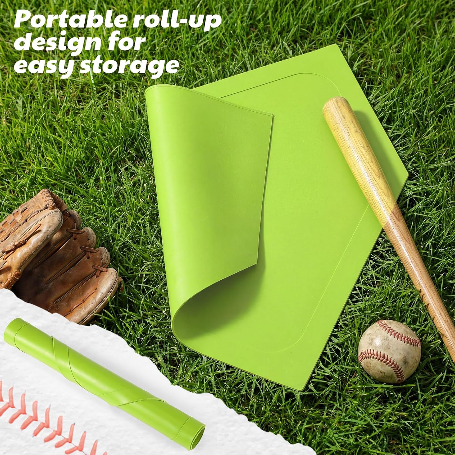 Soulchen Baseball Home Plate - Portable Rubber Base for Practice | Ideal for Batting & Pitching Training