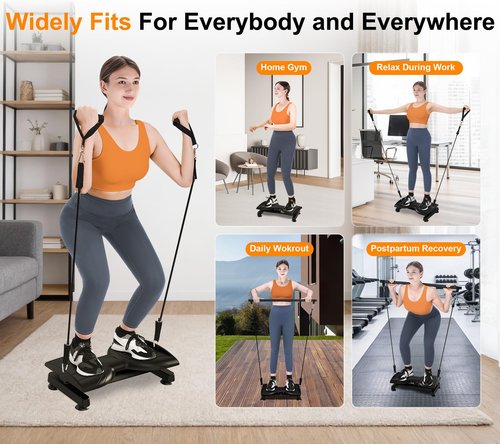 KESHWELL Waist Twist Machine Exercise,Ab Twist Board For Weight Loss&Waist Slim,Ab Machine with Resistance Band,Noiseless Waist Trainer For Women & Men, 330 Lbs Capacity Workout Equipment For Home.Black