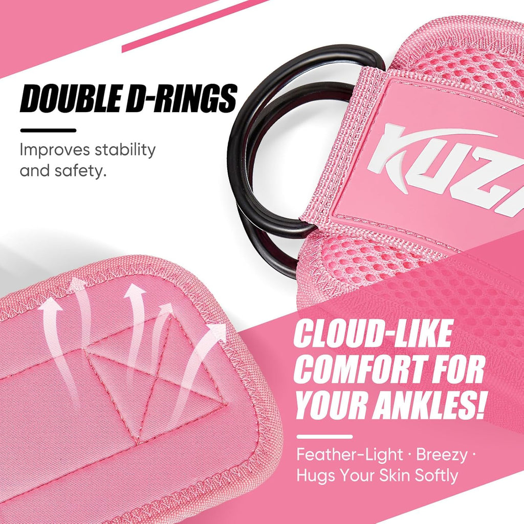 Skiennix Ankle Resistance Bands - Adjustable Cuffs for Leg & Glutes Workouts | Home Gym Fitness Equipment