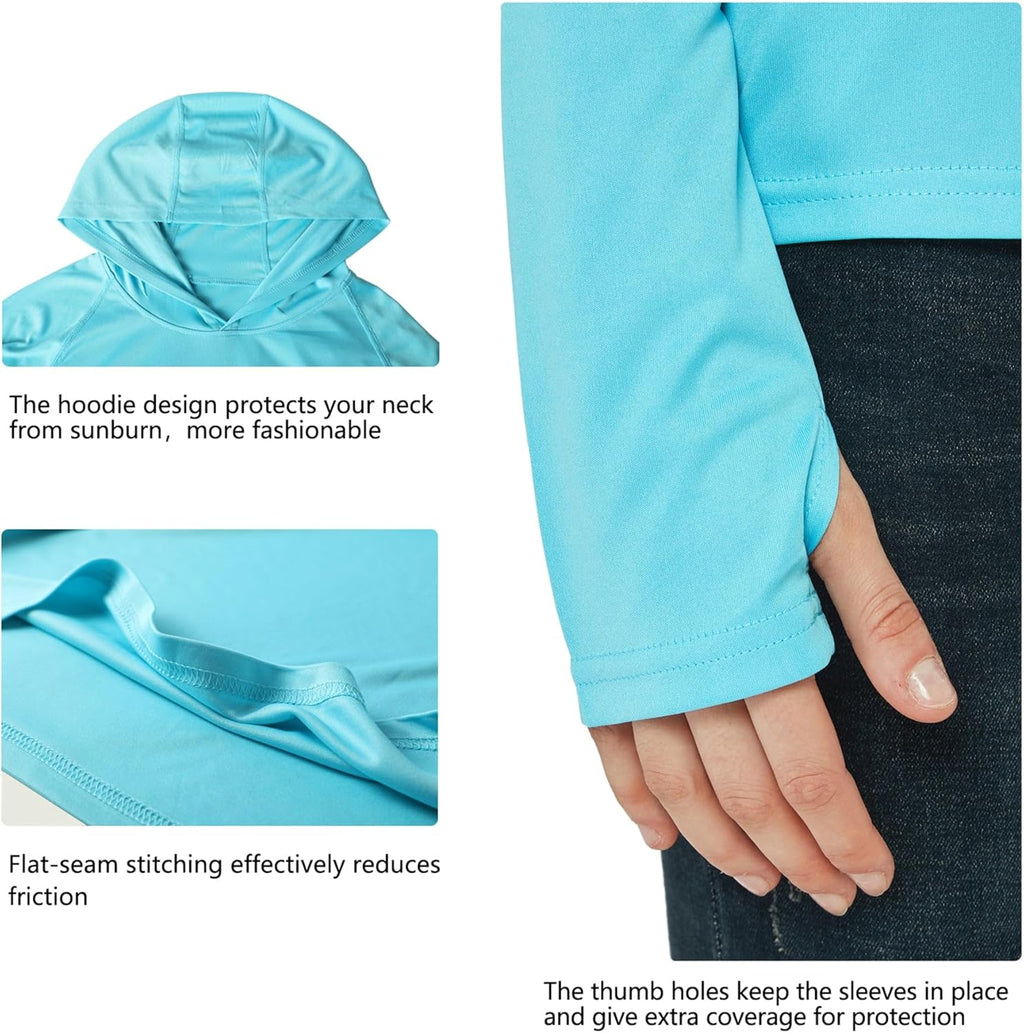Willit Women's UPF 50+ Sun Protection Hoodie - Lightweight Long Sleeve Hiking & Fishing Shirt