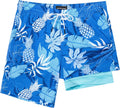 Surf Cuz Men's Swim Trunks - Quick-Dry 7" Swim Shorts with Compression Liner for Comfort