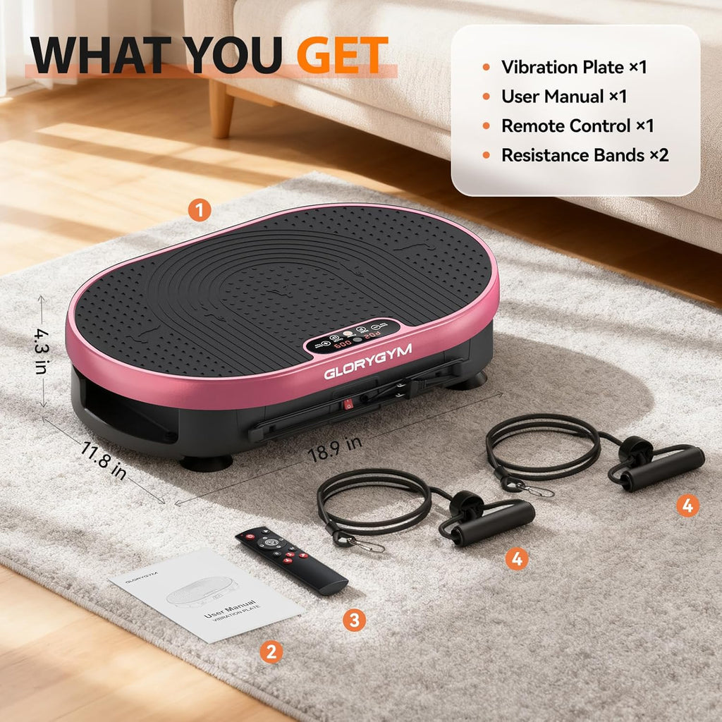 Skiennix Vibration Plate Exercise Machine - 120 Speed Levels, Remote Control, Compact Home Gym Equipment