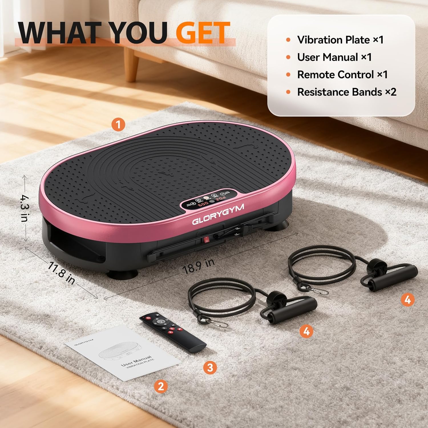Skiennix Vibration Plate Exercise Machine - 120 Speed Levels, Remote Control, Compact Home Gym Equipment