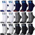 Bencailor 15 Pairs Mens Crew Socks Breathable Athletic Lightweight Sport Comfort Socks for Men(White, Black, Blue, Gray,9-12)