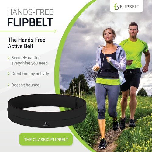 FlipBelt Classic Running Belt - Comfortable Fanny Pack for Men & Women | Perfect for Active Lifestyles