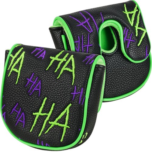 LZFAN Golf Club Head Covers Driver Fairway Hybrid Mallet Blade Putter Protector Embroidered Leather DF3 Mallet Putter Cover HAHA