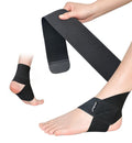 HiRui Ankle Support Brace for Men & Women, Adjustable Compression Strap for Sprains, Plantar Fasciitis, Achilles Tendonitis, Running, Workout, Sports – Fits Left & Right Foot (1, Black, Large)