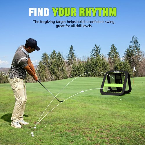 BAYINBULAK 2 in 1 Golf Chipping Practice Net Backyard Driving 2.5'×2.5' Golf Accessories for Men Women Souvenirs, 1 Pack