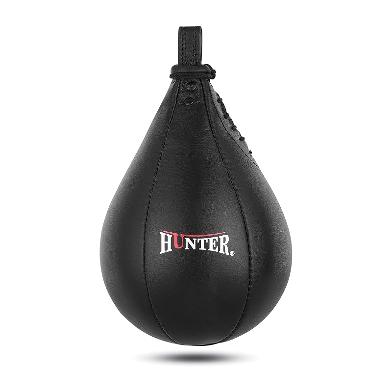 Speed Bag Punching Ball – Premium Cowhide Leather with Swivel, 9.5" x 7" Lightweight Training Bag