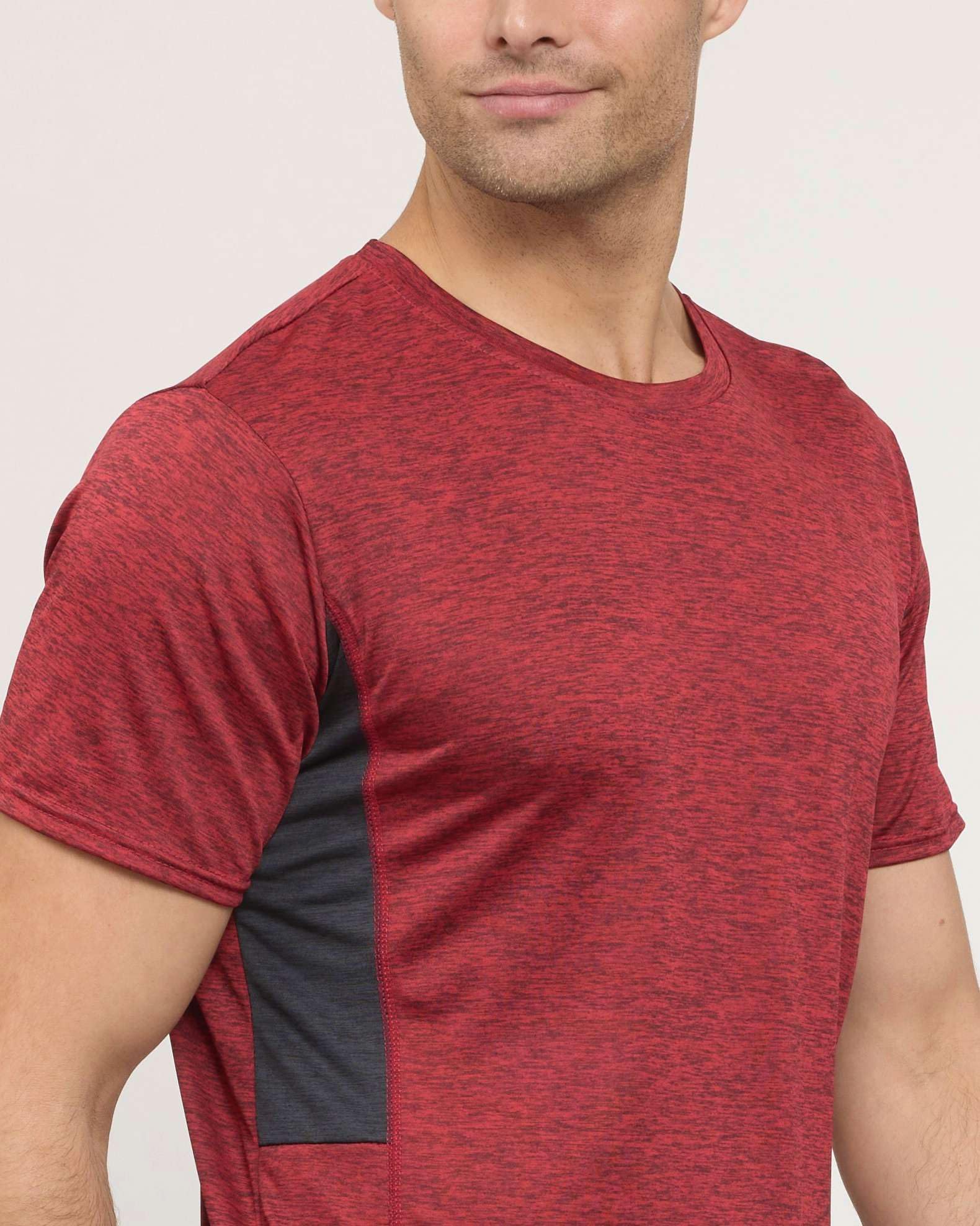 Real Essentials 5 Pack: Men's Dry-Fit Short Sleeve Crew Neck T Shirts Fitness Running Gym Workout Cool Exercise Athletic Tee, Set 5, Medium
