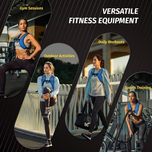 ZELUS Weighted Vest, Washable Z-Fit Soft Iron Weighted Vest for Women and Men, 5/10/15 lb Weight Vest with Reflective Strips & Adjustable Straps, Ultra Thin Weight Vest for Gym Strength Training, (5lb) Light Blue
