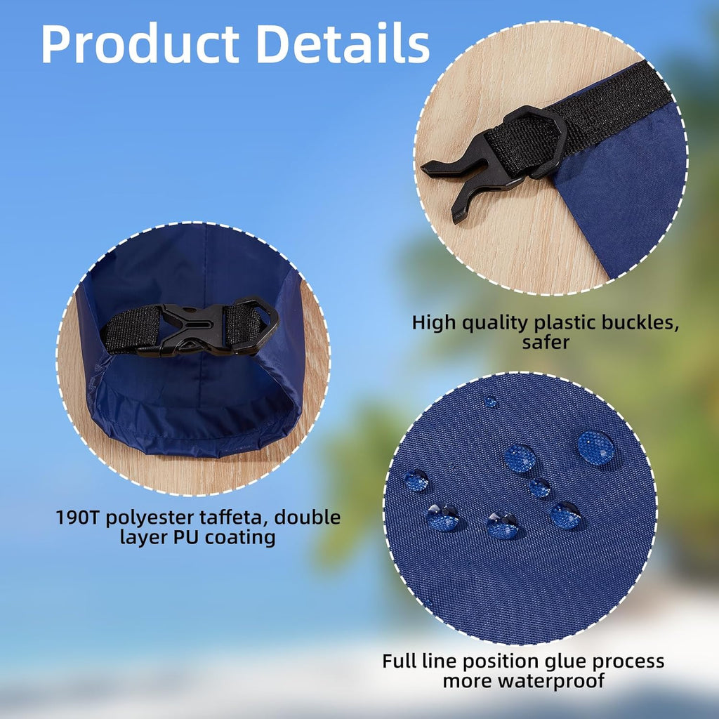 Waterproof Dry Bags by Skiennix - Lightweight Outdoor Dry Sacks with Quick Release Buckle | 6 Pcs for Kayaking, Rafting, Camping