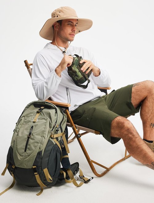 Libin Men's Hiking Cargo Shorts - Lightweight Quick-Dry Design with Zipper Pockets | 9" Casual Style