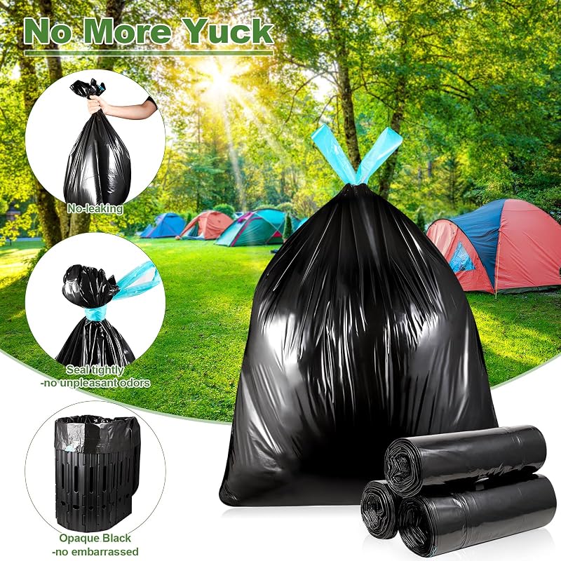 8 Gal Camping Toilet Bags – 30 Count, Unscented, Portable Waste Bags (Variation: Unscented-30 Bags Only)