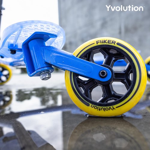 Yvolution Y Fliker Air A3 Kids Drifting Scooter | Swing Scooter for Boys and Girls Age 7+ Years (Blue 2024)