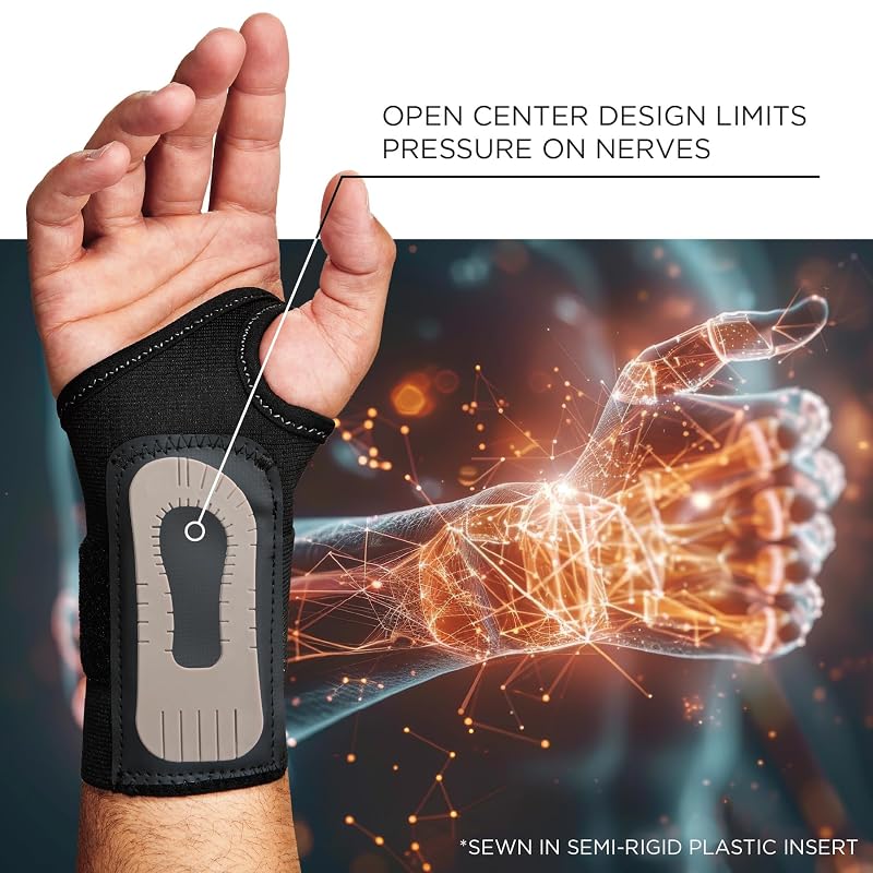 ProFlex 4000 Single Strap Wrist Support — Black, Medium, Right Hand (Variation: Black+M-Right)