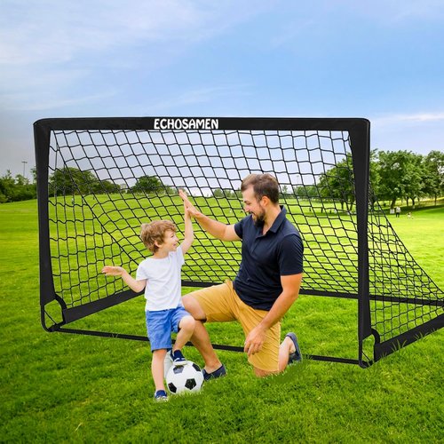 Kids Soccer Goals - Portable 6 x 4 Ft Soccer Goal Set with 10 Cones & Agility Ladder | Backyard Training Equipment