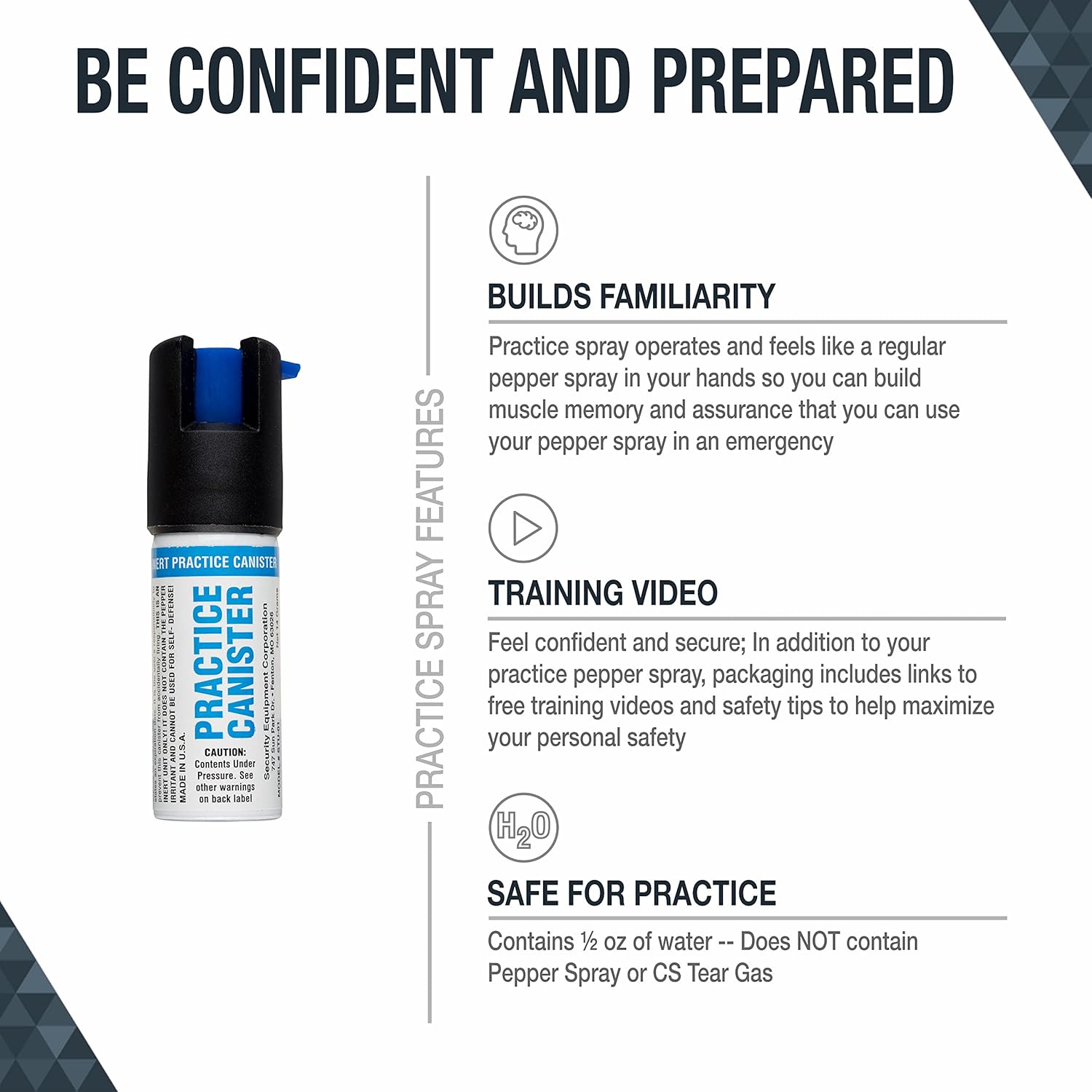 SABRE Practice Spray - Inert Water-Based Formula for Confidence & Muscle Memory | 10-Foot Range