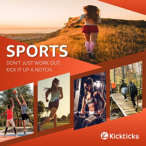 Kickticks Plus Size Compression Socks-Wide Calf Knee High Socks for Men & Women, 20-30mmHg, Available in 2XL to 4XL, 4 Pairs