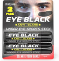 GoSports Anti-Glare Eye Black Sports Stick - 2 Pack Under Eye Paint for Football, Baseball & Softball