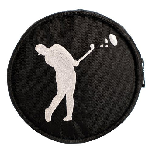 Divot Bags | Convenient Pouch to Hold Sand and Seed Mix for Fixing Divots While Golfing | Bag Easily Attaches to Golf Bag or Push Cart | Allows Golfers to Carry Divot Mix While Walking (Black)