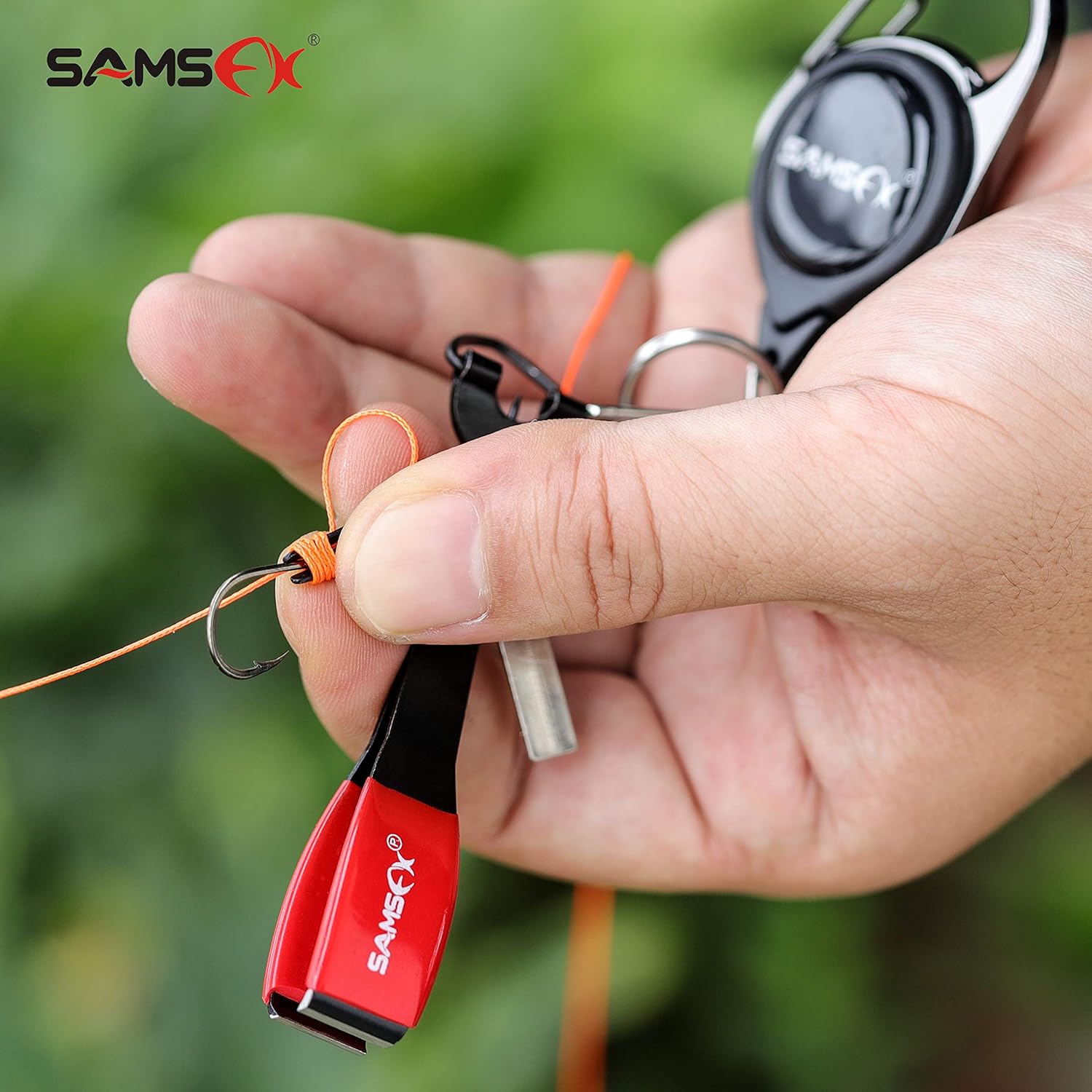 SAMSFX Fishing Knot Tying Tool - Multifunctional Fly Fishing Nippers for Quick Knot Tying | Durable Fishing Clippers