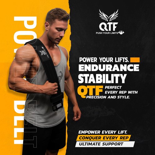 QTF Weight Lifting Belt Gym Exercise Workout, 4 inch Sued-Leather-Belt Padded Lumbar Back Support Men Women, 9 double Adjustable Holes, Powerlifting Bodybuilding Deadlift, Squat Fitness Strength Training Belt (Black, Large)