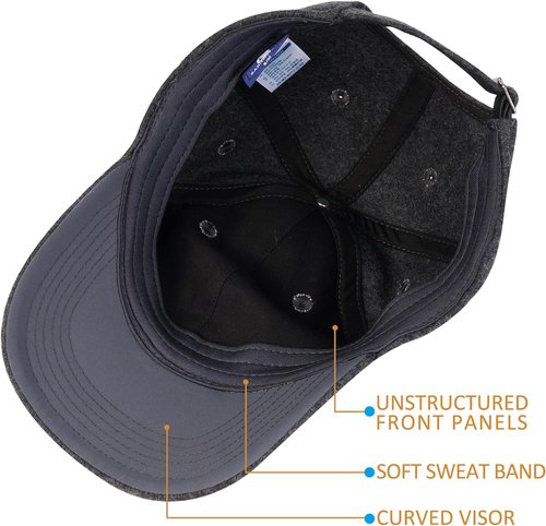 GADIEMKENSD Unstructured Wool Baseball Cap - Winter Warmth & Adjustable Fit | Stylish Headwear