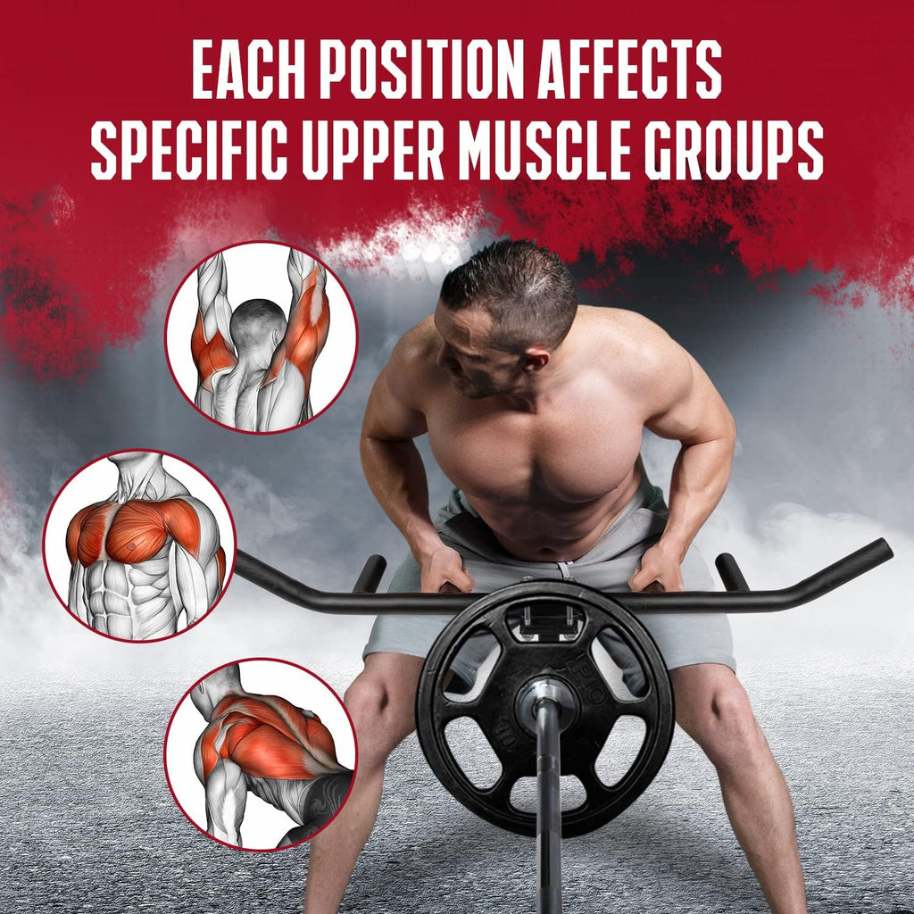 Yes4All Multi-Grip Rowing Landmine Handle - 550LBS T-Bar LAT & Viking Press | Sturdy & Easy to Install