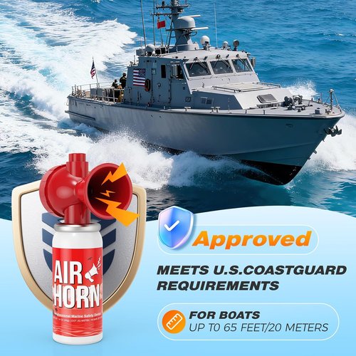 Nicehill Air Horn - 122dB Loud Safety Horns for Boating & Sporting Events | 2 Pack, Handheld Design