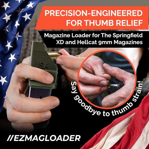 EZMAGLOADER Magazine Loader for Springfield XD & Hellcat 9mm | Easy Pain-Free Loading & Comfortable Grip