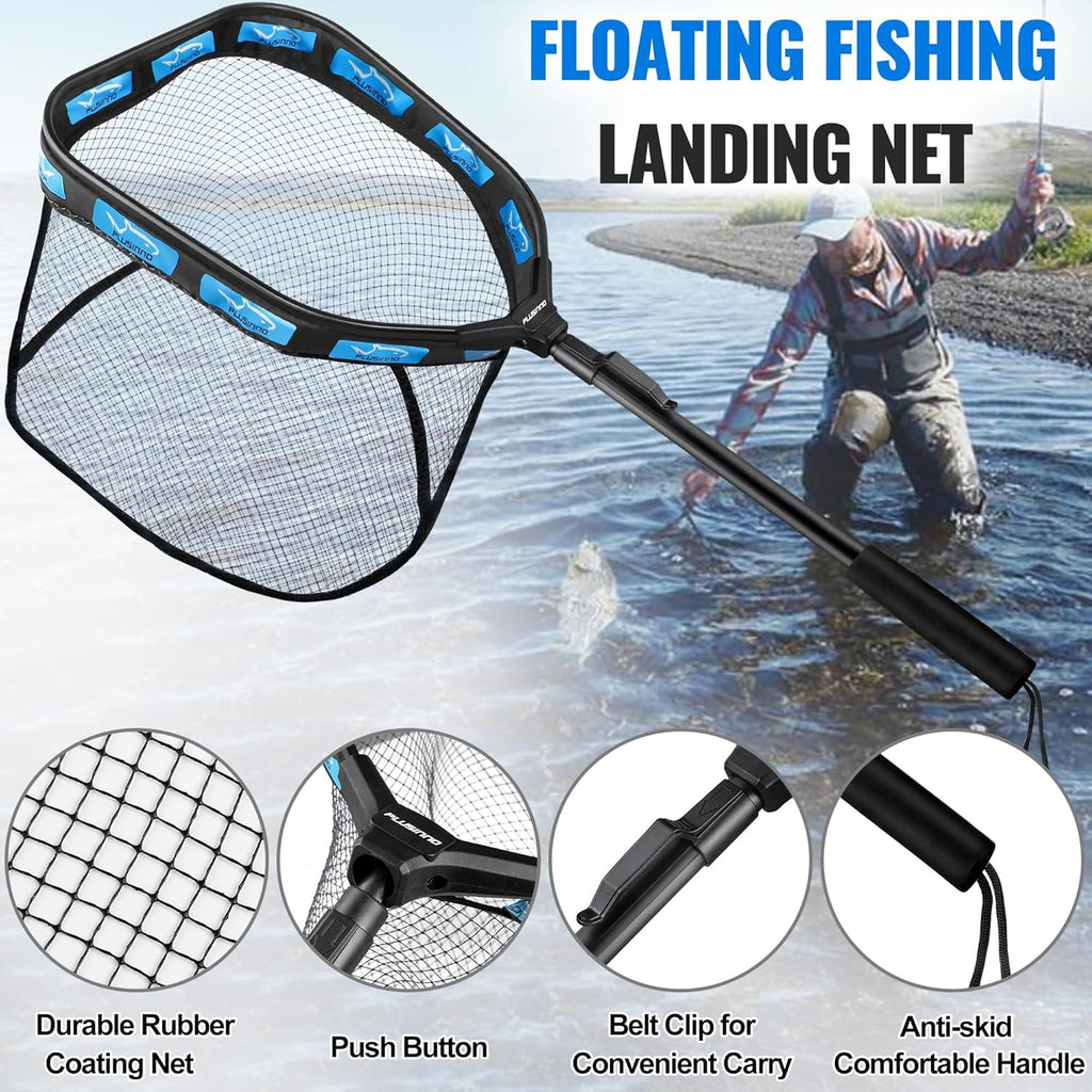 PLUSINNO Vertical Fishing Rod Holder - Wall Mounted Rack for Organized Fishing Gear | Black Finish