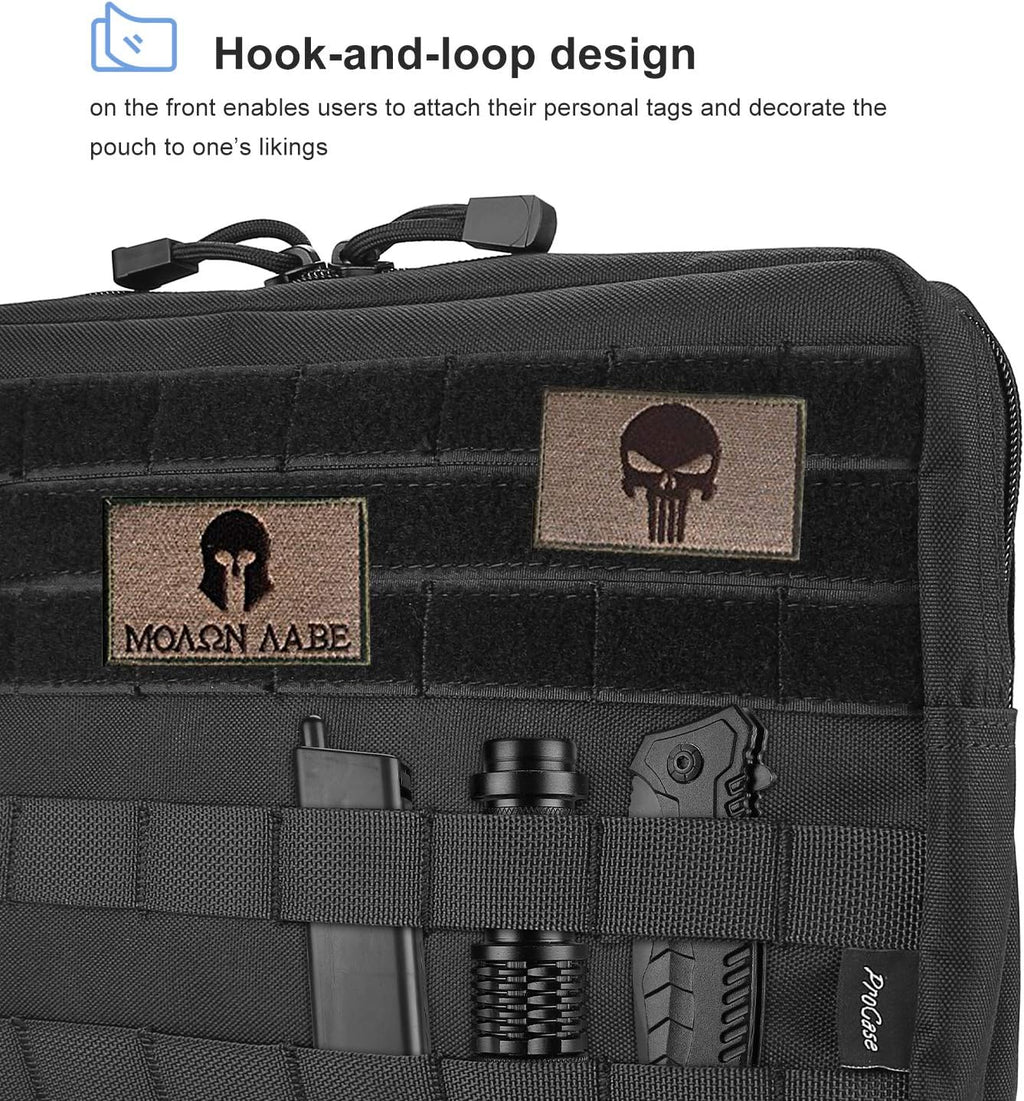 ProCase Tactical Molle Pouch - Multi-Purpose Utility Gear Bag for Outdoor Tools | Black
