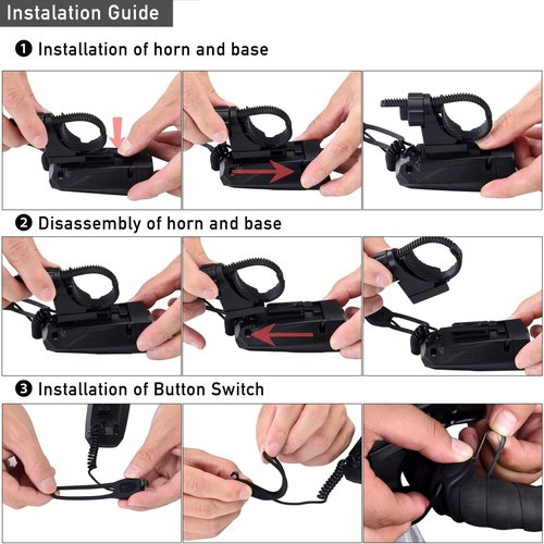DAWAY A14 110dB Electric Bike Horn - 5 Sound Modes, Loud Bicycle Handlebar Alarm Bell with Free Screwdriver, Ideal Gift for Kids & Adults - Safe & Easy Cycling Alert
