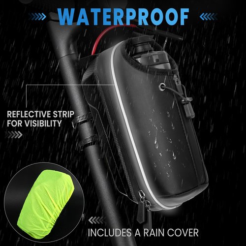 GXCROR Electric Scooter Bag 2L Large Capacity, Waterproof Front Hanging Storage Bag, Portable Handlebar Bag for Carrying Phone, Bottle, Charger Tools