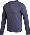 Spyder Men's Henley Shirts - Soft Cotton Blend Quick-Dry Long Sleeve Pullover | Moisture-Wicking Waffle Knit
