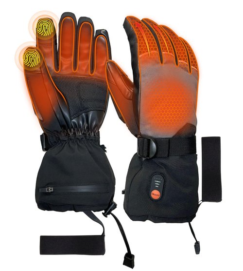 EBOSSOM Heated Gloves for Men Women, 7.4V Electric Gloves Rechargeable Battery Waterproof Touchscreen Heated Ski Gloves for Winter Outdoor Work Motorcycle Riding Hunting Hiking