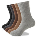 Josnown Mens Wool Hiking Socks 5 Pairs Thick Warm Winter Socks Thermal Cozy Cushion Boot Socks for Cold Weather, Size 7-12