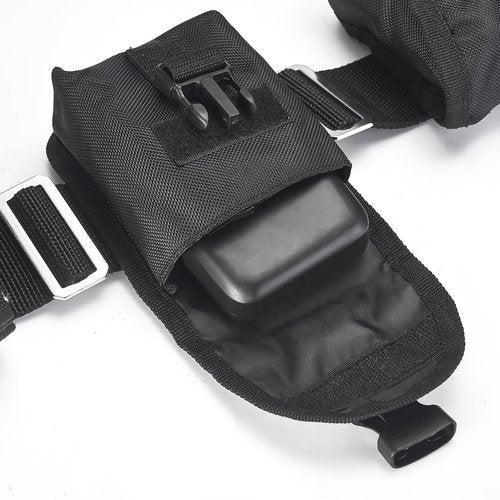 Scuba weight belt with 4 pockets, quick release buckle diving pocket weight belt with 5pcs weight keepers,weight pouch belt fit for waist 32" to 52"