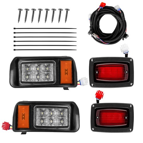 CartClan Club Car DS LED Light Kit, Golf Cart Factory Style Headlight and Taillight Kit Suitable for 1993-Up Club Car DS Golf Carts, OEM# 101988002 101988001