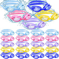 Macarrie 30 Pcs Kids Swim Goggles Bulk Child Swimming Goggles Gifts for Boys Girls Toddler Pool Surfing Diving(Blue, Pink, Purple, Light Blue, Yellow,Fashion)