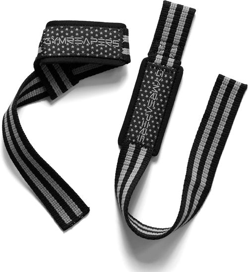 Gymreapers Lifting Wrist Straps - Padded Neoprene for Weightlifting & Powerlifting | 18-Inch Cotton