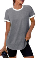 Skiennix Women's Workout Tops - Summer Short Sleeve Athletic Shirts with UPF 50+ Sun Protection