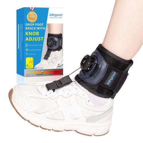 joingood AFO Foot Drop Brace for Walking with Shoes, Drop Foot Brace with Reel-Adjust Dorsiflexion Assist, Adjustable Foot Brace for Drop Foot Support, Fits Left or Right Foot for Women Men (S/M)