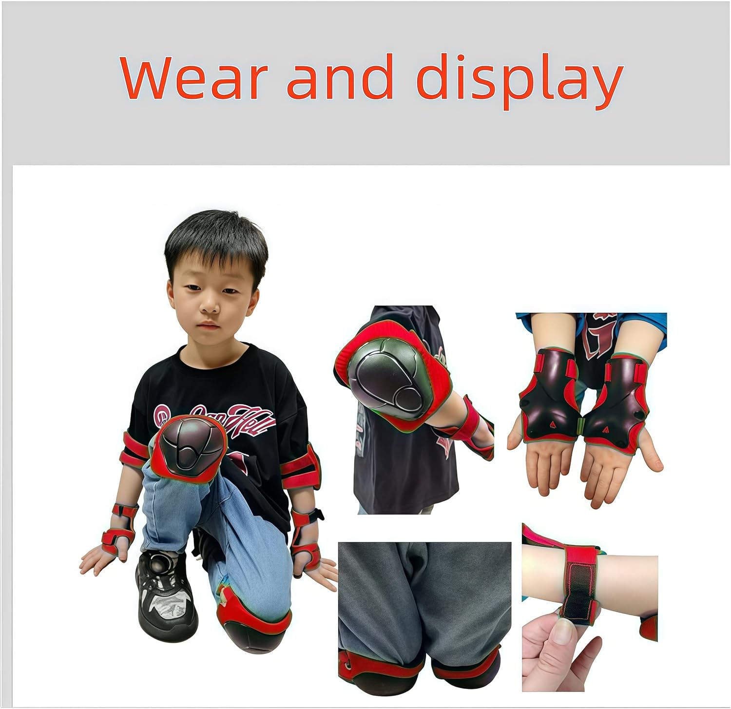 SHENMOREN Kids Protective Gear Set - 3-in-1 Knee, Elbow Pads & Wrist Guards for Ages 3-10 | Ideal for Skating, Cycling, Rollerblading, Scooters