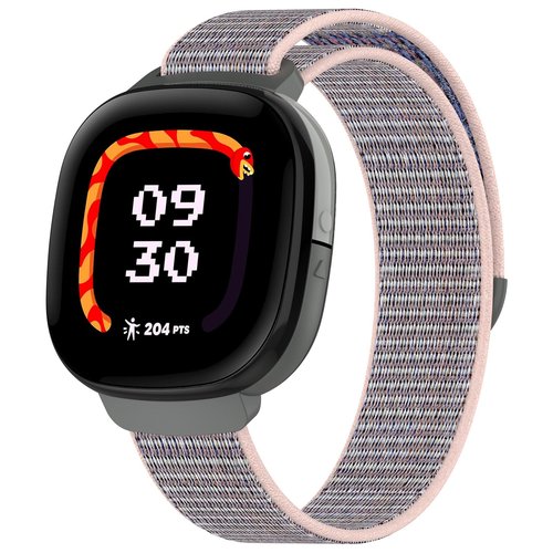 NTidea Compatible with Fitbit Ace LTE, Quick Release Nylon HOOK LOOP Replacement Sport Strap Accessory Fit for Fitbit Ace LTE Band, Pink