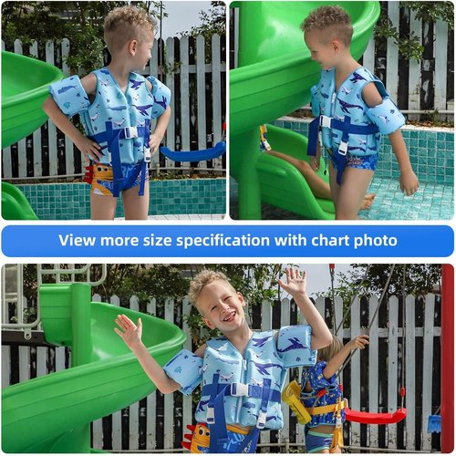 DOOHALO Toddler Swim Vest - Kids Swimming Training Aid for Ages 1-8, 20-46 lbs | Safe & Comfortable