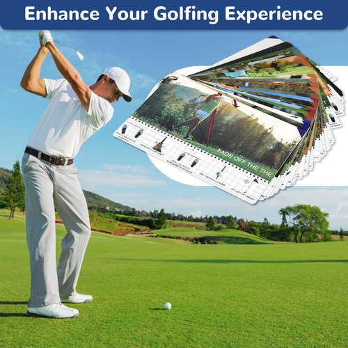 CusFirst Golf Reference Cards - Essential Golf Rules & Tips | Waterproof, Durable, Compact Design for Golfers | Perfect for Beginners & Pros | Improve Your Game Instantly