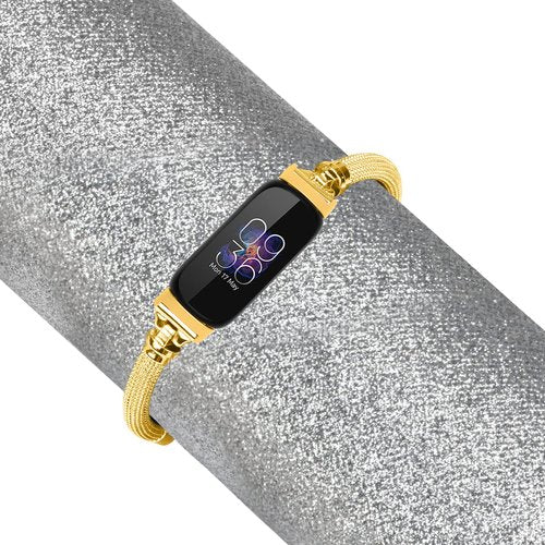Gimuk Straps Compatible with Fitbit Inspire 2 Strap, Women Stainless Steel Metal Adjustable Replacement Wristband Strap Bracelet for Fitbit Inspire 2/Inspire/Inspire HR/Ace 2 Small Large, 5.5"-8.1",
