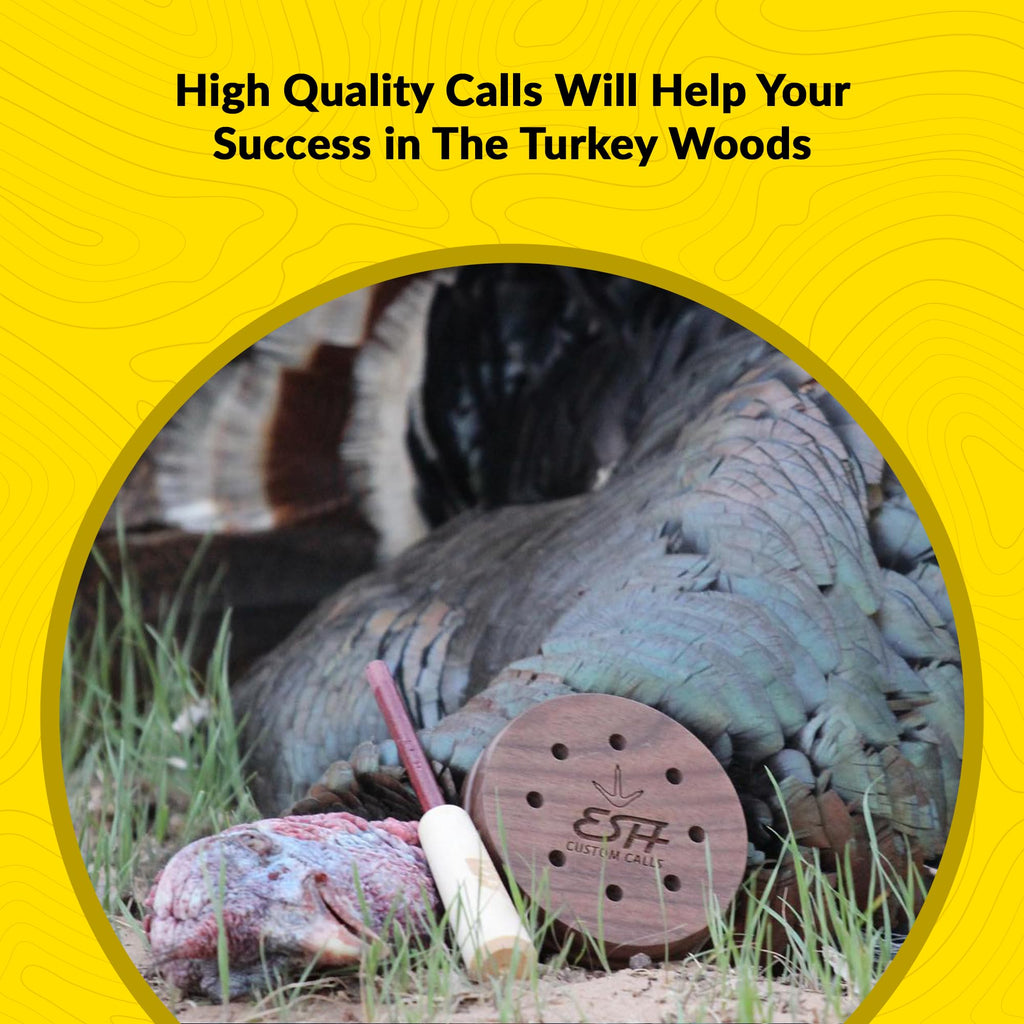 ESH Turkey Pot Calls – Realistic Friction Turkey Calls for Hunting – Easy-Use, High-Volume Pot Calls for Beginners & Pros